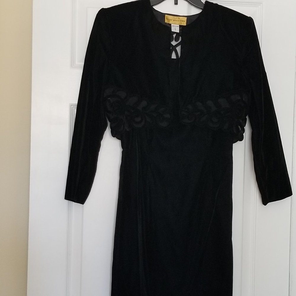 Black Velvet Dress with Jacket
